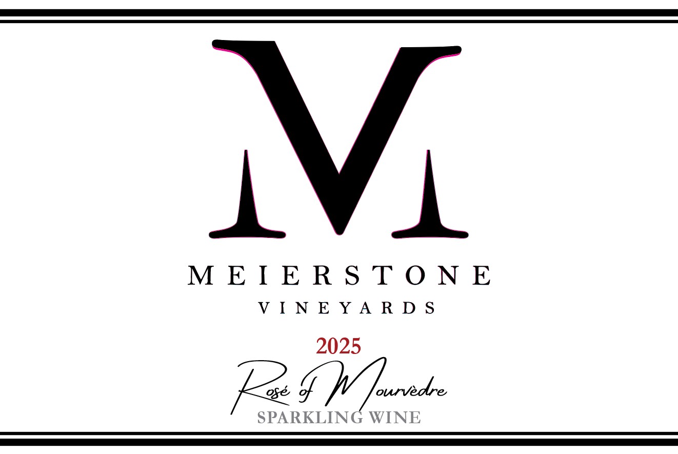 TABC label artwork for Meierstone 2025 Sparkling Rose of Mourvedre