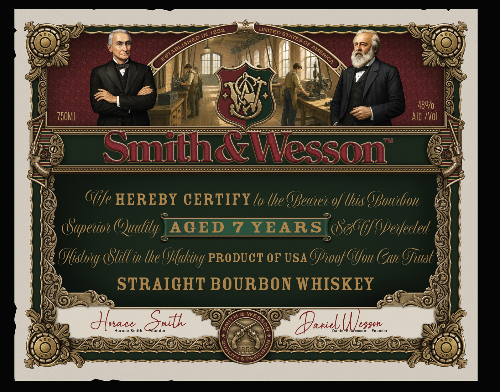 TABC label artwork for Smith & Wesson