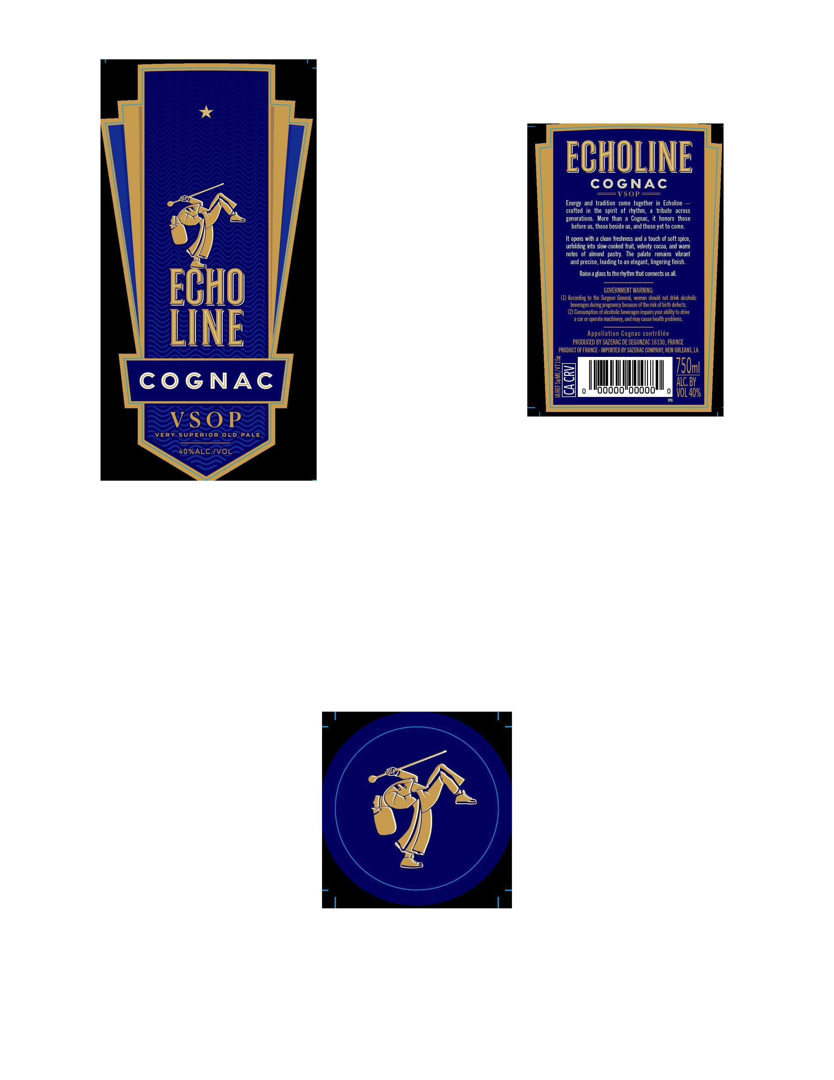 TABC label artwork for Echoline Cognac VSOP