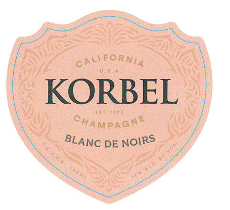 TABC label artwork for KORBEL BLANC DE NOIRS CHAMPAGNE