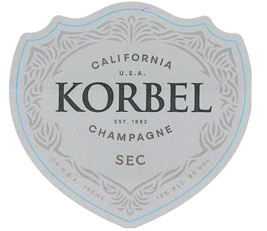 TABC label artwork for KORBEL SEC CHAMPAGNE