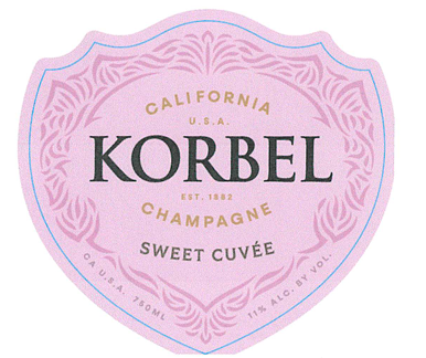 TABC label artwork for KORBEL SWEET CUVEE CHAMPAGNE