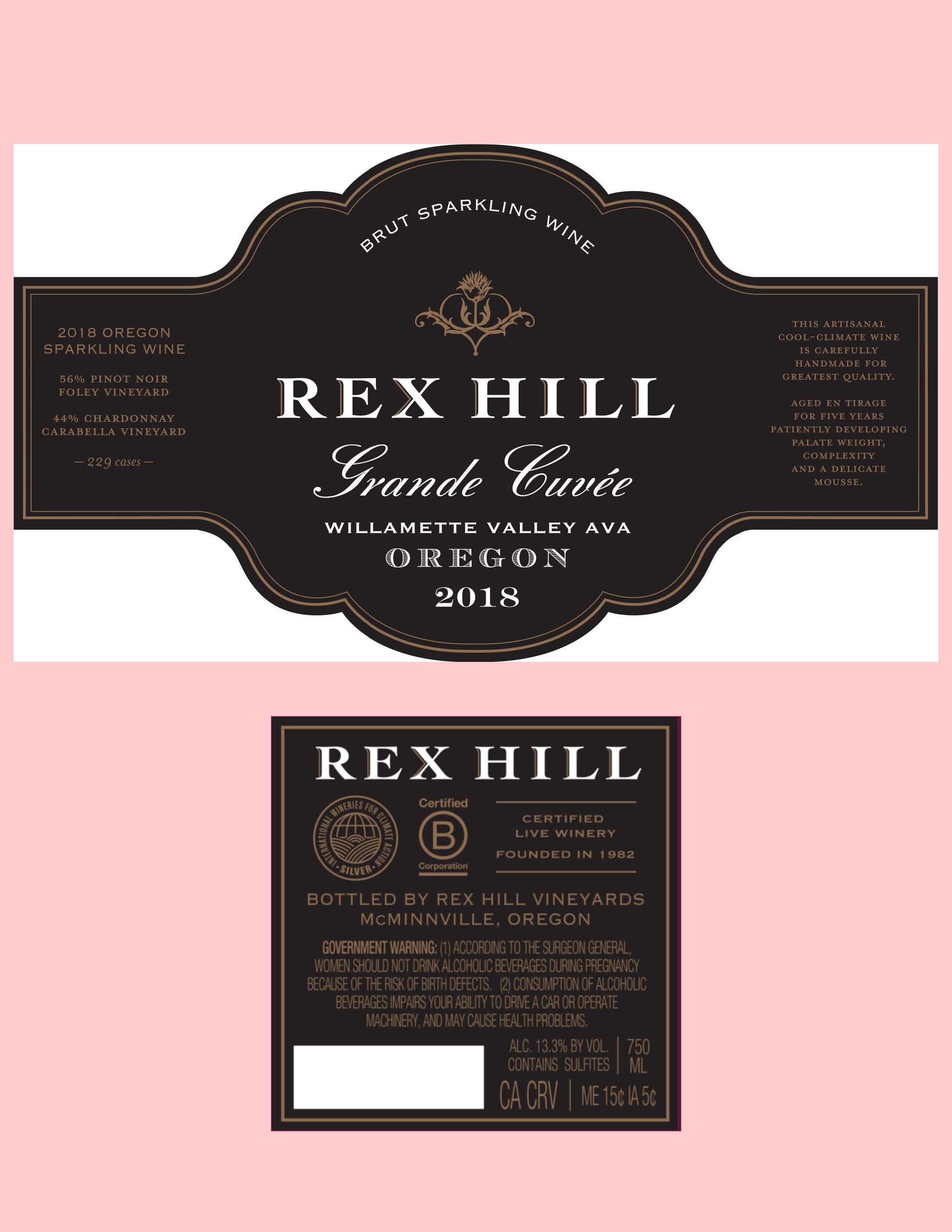 TABC label artwork for REX HILL GRAND CUVEE SPARKLING CHARDONNAY PINOT NOIR WILLAMETTE VALLEY