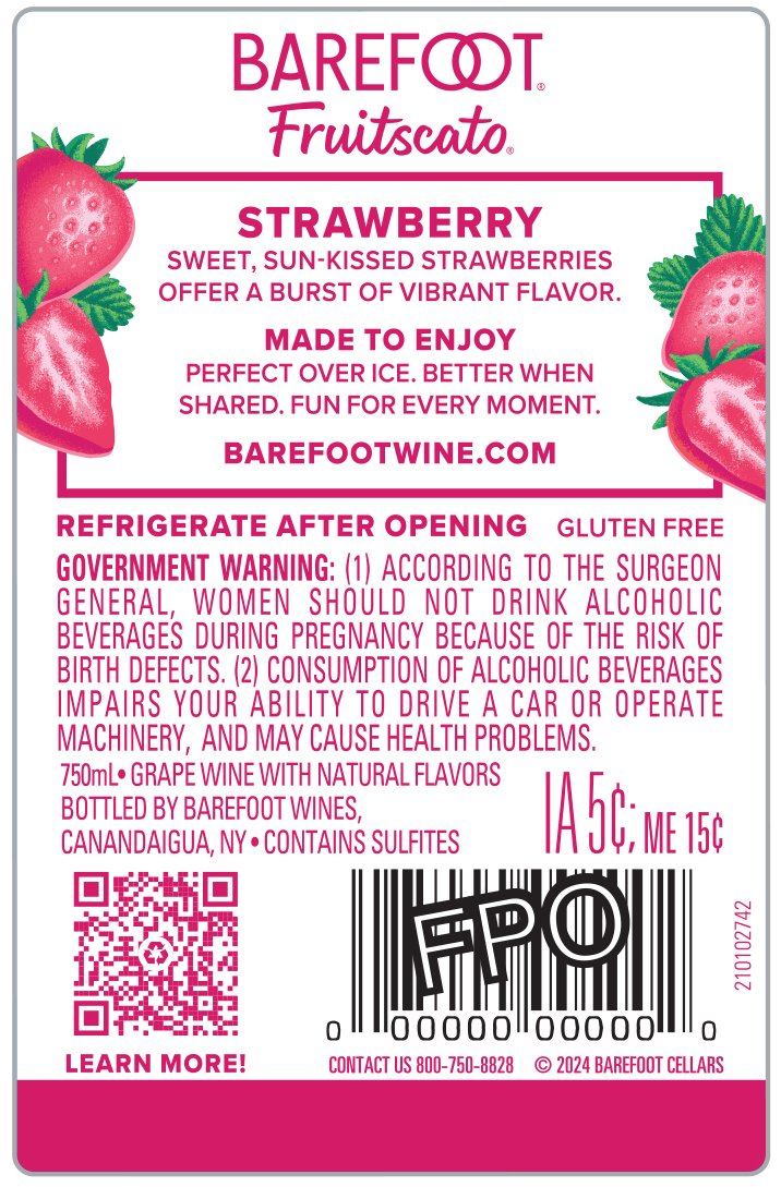 TABC label artwork for Barefoot Strawberry