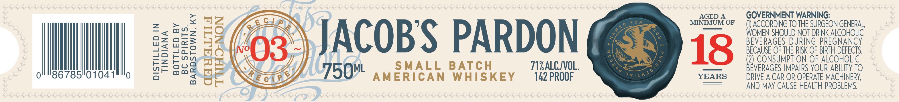 TABC label artwork for JACOBS PARDON SMALL BATCH