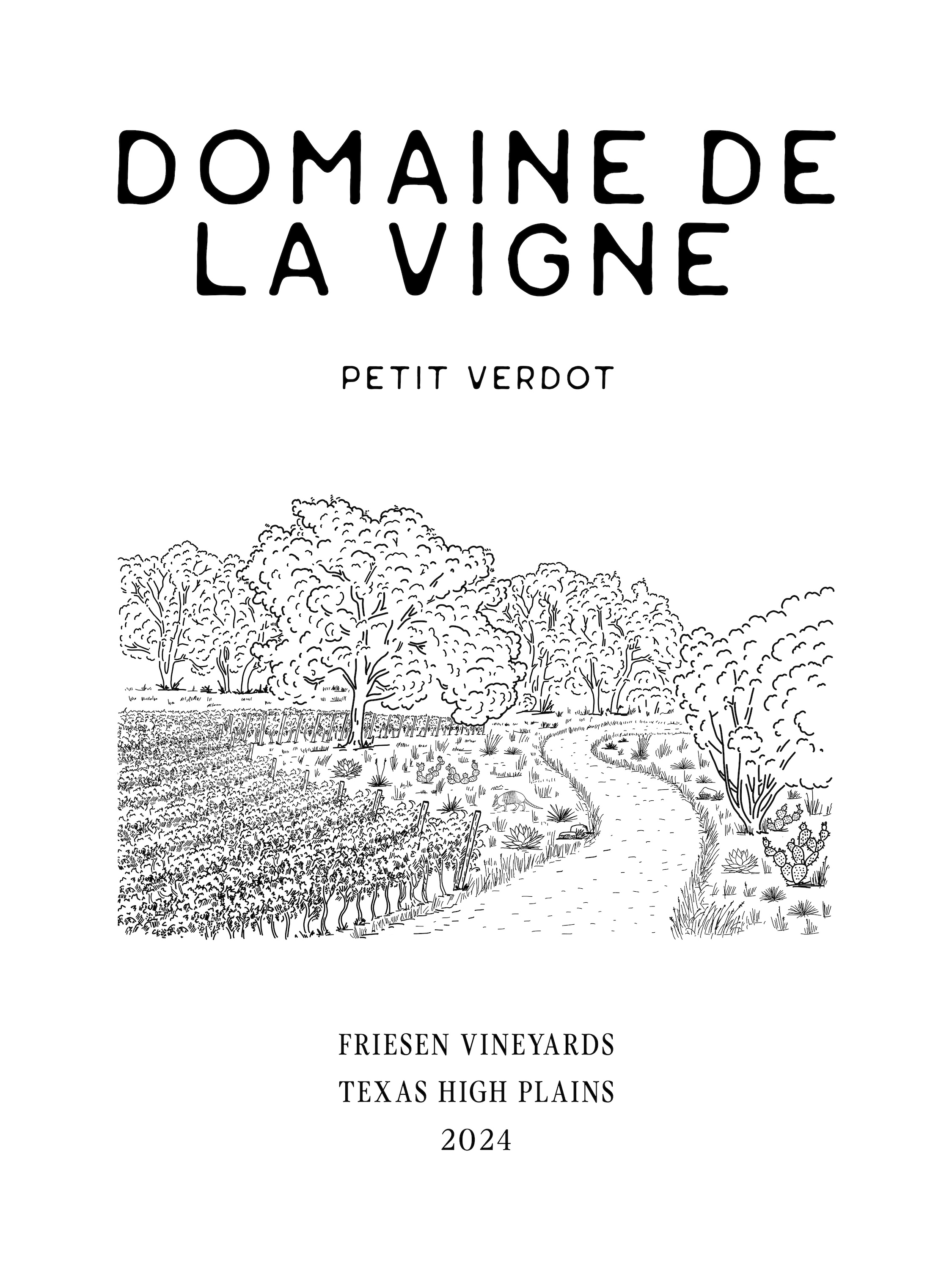 TABC label artwork for Domaine De La Vigne Petit Verdot
