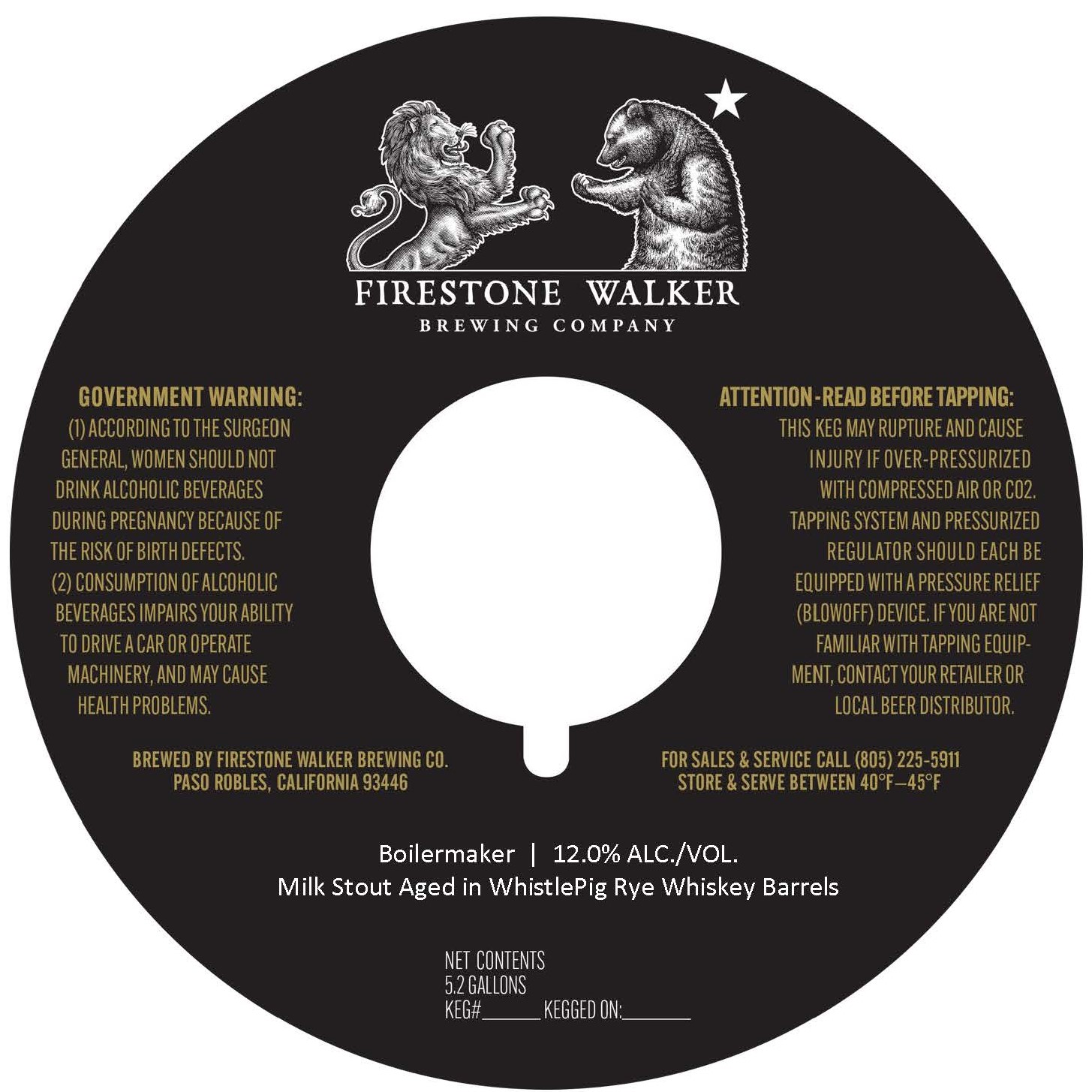 TABC label artwork for Boilermaker