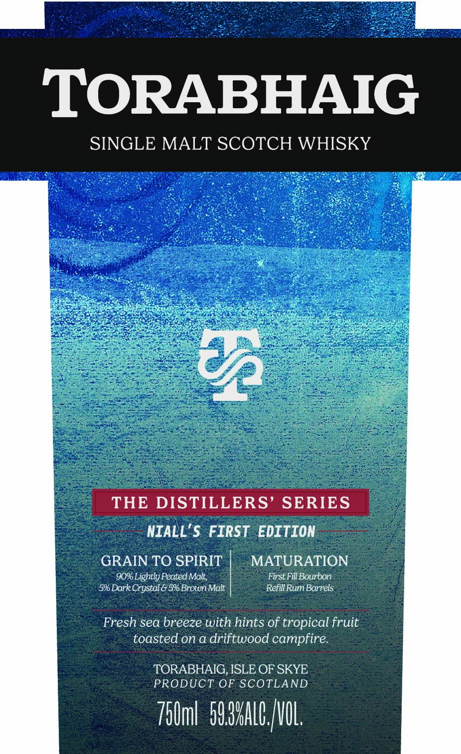 TABC label artwork for Torabhaig Distiller's Series Niall Single Malt Scotch Whisky