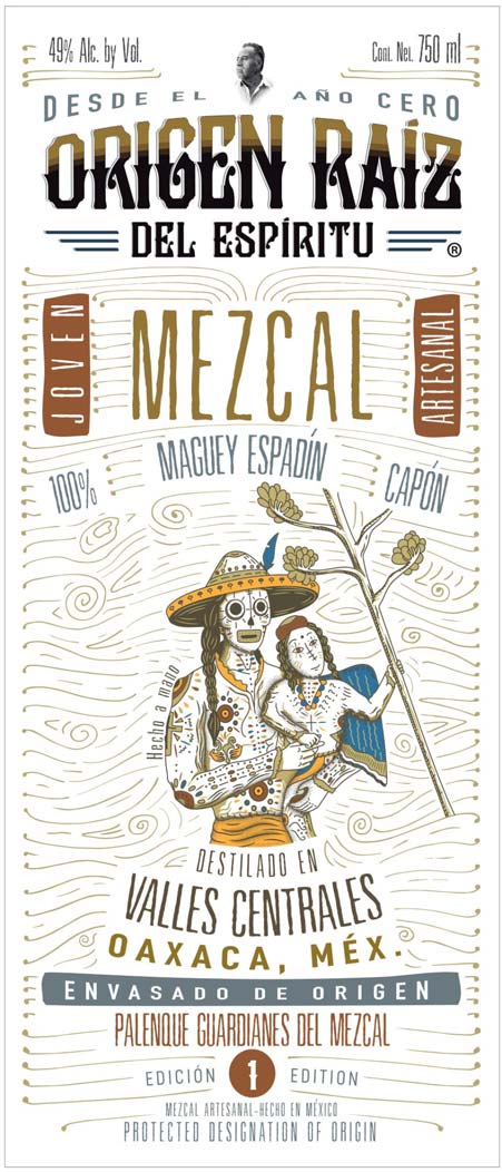 TABC label artwork for Origen Raiz Espadin Capon