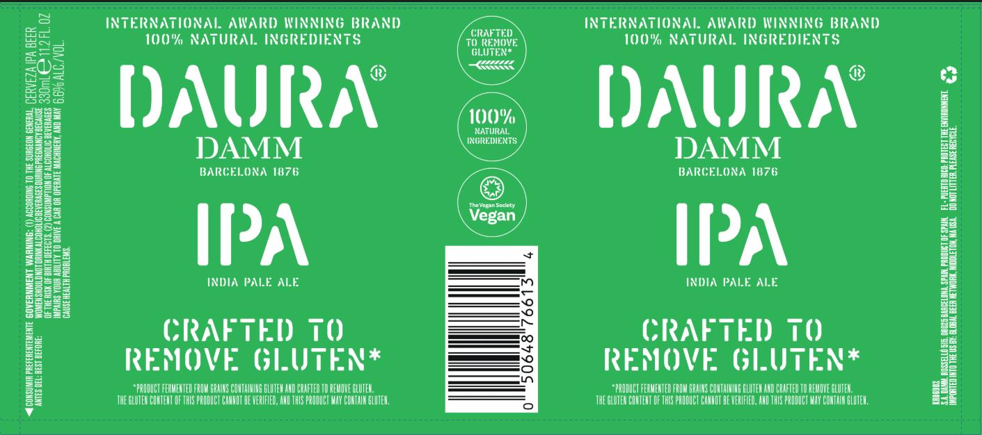 TABC label artwork for Daura Damm IPA